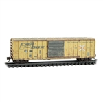Micro Trains 025 44 441 N 50' Rib-Side Single-Door Boxcar No Roofwalk Southern Pacific #19009 Weathered