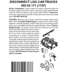 Micro-Trains 302171 N Disconnect Log Car Trucks One Pair