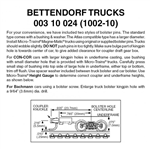 Micro-Trains 310024 N Bettendorf Trucks W/ Long Extension Magne-Matic RDA Couplers ASSEMBLED 10 Pair Bulk Pack