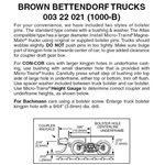 Micro-Trains 322021 N Brown Bettendorf Trucks W/ Short Extension Magne-Matic Couplers ASSEMBELED