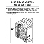 Micro Trains 499 05 901 N Brake Wheels Horizontal Type Ajax Pkg(12)