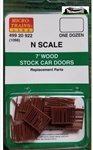 Micro-Trains 49920922 N MicroTrains 1 Dozen Stock Car Doors