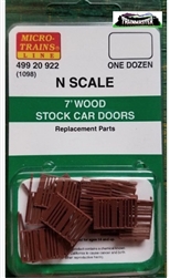 Micro-Trains 49920922 N MicroTrains 1 Dozen Stock Car Doors