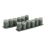 Micro Trains 499 94 007 HO Barrel Load 2-Pack Unpainted Cast Resin 2 Rows of 6 Barrels