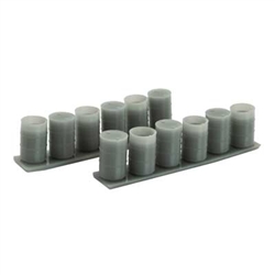 Micro Trains 499 94 007 HO Barrel Load 2-Pack Unpainted Cast Resin 2 Rows of 6 Barrels