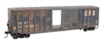 Micro Trains 056 00 005 HO 50' Exterior-Post Modern Boxcar Kit CSX #141288 Weathered