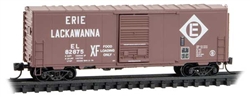 Micro Trains 073 00 610 N 40' Single-Door Boxcar No Roofwalk Erie Lackawanna #82875