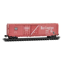 Micro Trains 076 00 180 N 50' Plug & Sliding Door Boxcar No Roofwalk Chicago, Burlington & Quincy #5009 DF Markings