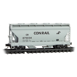 Micro Trains 092 00 512 N ACF 39' 2-Bay Center-Flow Covered Hopper Round Hatches Conrail #875034