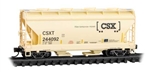 Micro Trains 092 00 650 N ACF 39' 2-Bay Center-Flow Covered Hopper Round Hatches CSX #244092