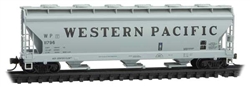 Micro Trains 093 00 180 N ACF 3-Bay Center Flow Covered Hopper with Round Hatches Western Pacific #11796