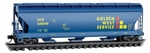 Micro Trains 094 00 870 N ACF 3-Bay Center Flow Covered Hopper with Elongated Hatches Kansas City Southern #530049