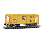 Micro Trains 095 00 090 N PS-2 2-Bay Covered Hopper Chessie System B&O #631664
