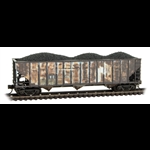 Micro Trains 983 105 112 N 100-Ton 3-Bay Open Hopper Rib Sides w/Coal Load 2-Pack Set WLE #3526 #50736 Weathered