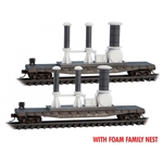 Micro Trains 993 02 232 N 50' Fishbelly-Side Flatcar w/Power Insulator 2-Pack Foam Nest Denver & Rio Grande Western