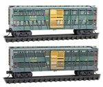 Micro Trains 993 05 022 N 40' Despatch Stock Car Ferrocarril del Pacifico #7244 7265 Weathered