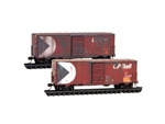 Micro Trains 993 05 990 N Boxcar 40 Foot PS-1 Boxcar Canadian Pacific 2-Pack Weathered