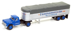 Classic Metal Works 31170 HO 60 Ford Tractor Tarped Trailer Transamerican
