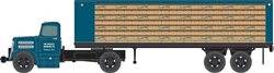 Classic Metal Works 31198 HO White WC22 Tractor Flatbed Trailer Assembled Mini Metals Peoples Beer