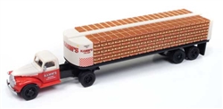 Classic Metal Works 31208 HO 1941-1946 Chevrolet Tractor w/Flatbed Trailer & Load Assembled Mini Metals Kamm's Beer