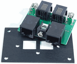 NCE 234 UTP-CAT5 Fascia Panel w/ 2 CAT RJ45 Sockets on Back