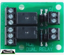 NCE 236 Dual Relay 2-Amp Relay for Connection to Switch-It or Switch 8 Accessory Decoder