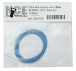 NCE 256 Ultraflex Hook-Up 32AWG .023 Diameter Wire Blue 10'