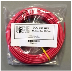 NCE 281 DCC Main Bus 14AWG Wire 50' Red