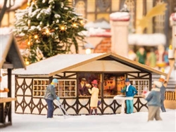 Noch 14392 HO Christmas Market Stall Laser-Cut Wood Kit