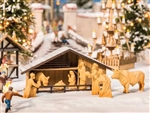 Noch 14394 HO Christmas Nativity Scene Laser-Cut Wood Kit with Manger & Figures