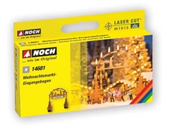 Noch 14681 N Christmas Market Entrance Arch Laser-Cut Minis Laser-Cut Wood Kit
