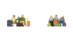 Noch 15213 HO Seated Travelers pkg 6