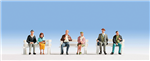 Noch 15242 HO Seated Passengers w/Legs pkg(6)