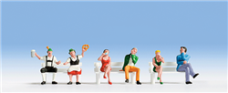 Noch 15536 HO Seated People Set #4 pkg(6)