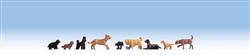 Noch 15719 HO Dogs Set #2 Pkg 9
