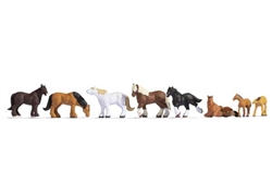 Noch 15762 HO Draft Horses pkg (8)