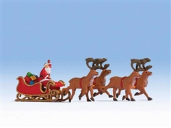 Noch 15924 HO Santa Claus with Sleigh and 4 Reindeer
