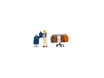 Noch 16509 HO Dress Shopping Tiny Scenes Figure and 3 Clothes Racks