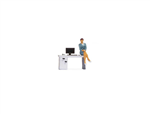 Noch 16517 HO In the Office #1 Tiny Scenes Seated Woman and Desk