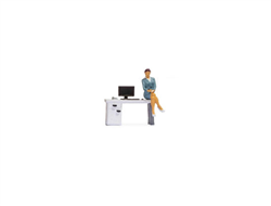 Noch 16517 HO In the Office #1 Tiny Scenes Seated Woman and Desk