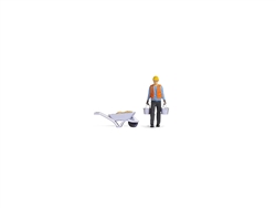 Noch 16520 HO Construction Work Tiny Scenes Figure and Wheelbarrow