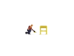 Noch 16531 HO Track Work Tiny Scenes Figure and Track Sled Rack