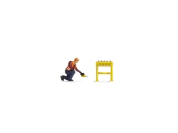 Noch 16531 HO Track Work Tiny Scenes Figure and Track Sled Rack