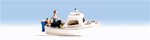 Noch 16822 HO Fishing Boat w/Figures Assembled