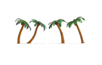 Noch 21973 Palm Trees 1-3/4" 4.5cm Tall pkg (4)