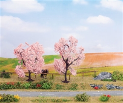Noch 21996 Blooming Almond Trees 1 Each 3-1/8 & 3-1/2" Tall Pkg 2