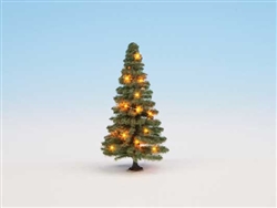 Noch 22121 Fir Tree w/ Working LED Christmas Lights 3-1/8" Tall
