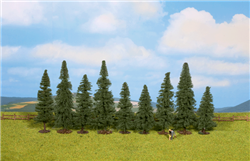 Noch 25086 Fir Trees 3-1/8 4-3/4"pkg(9)