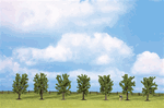 Noch 25088 Classic Series Deciduous Tree Economy Pack Green 3-1/8" Tall Pkg 7