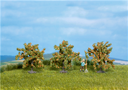 Noch 25114 Orange Trees 1-9/16" 4cm Tall Pkg 3 